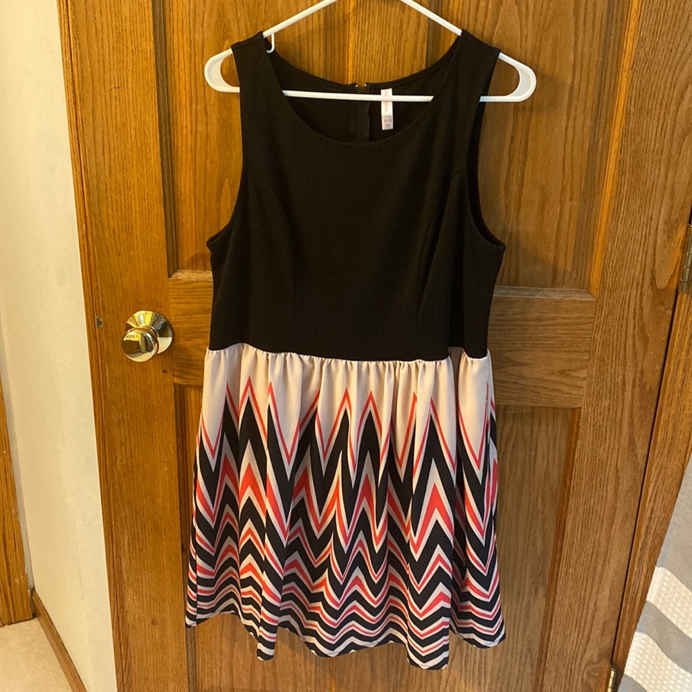 Zipper back a line dress